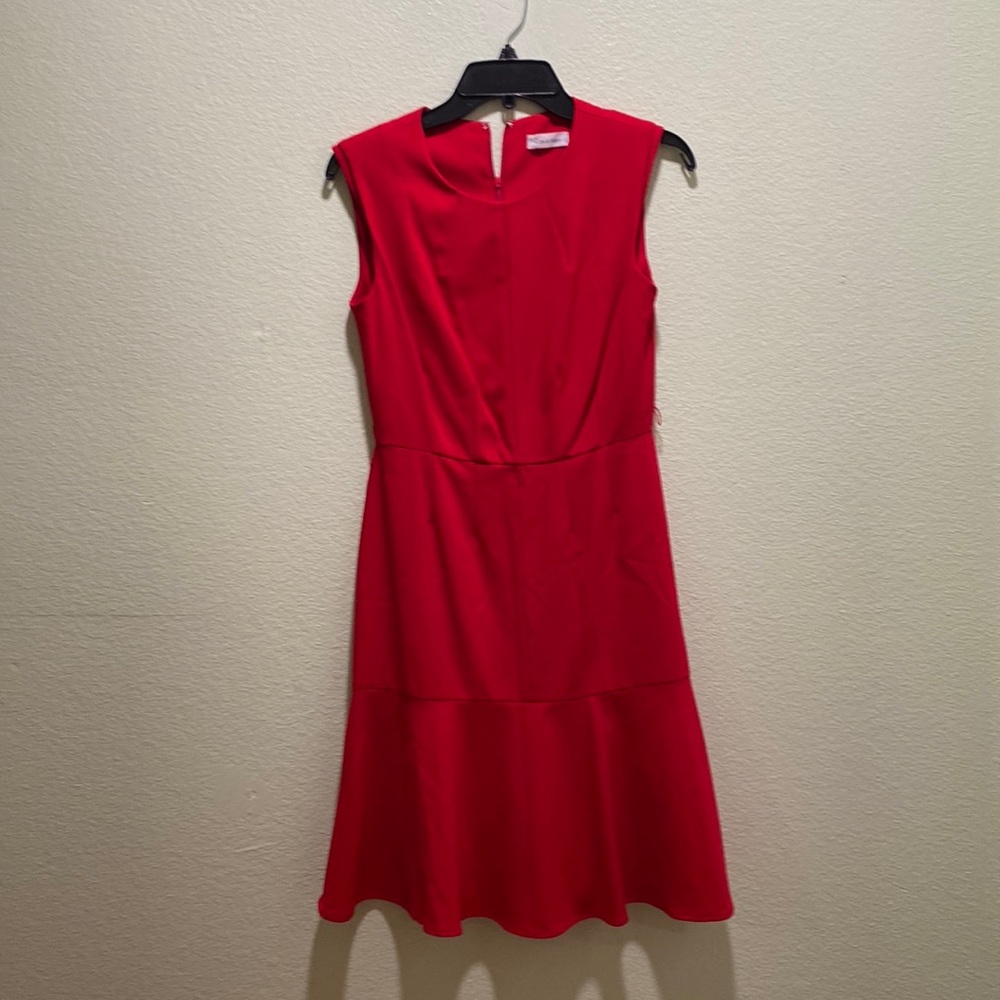 Red Calvin Klein dress